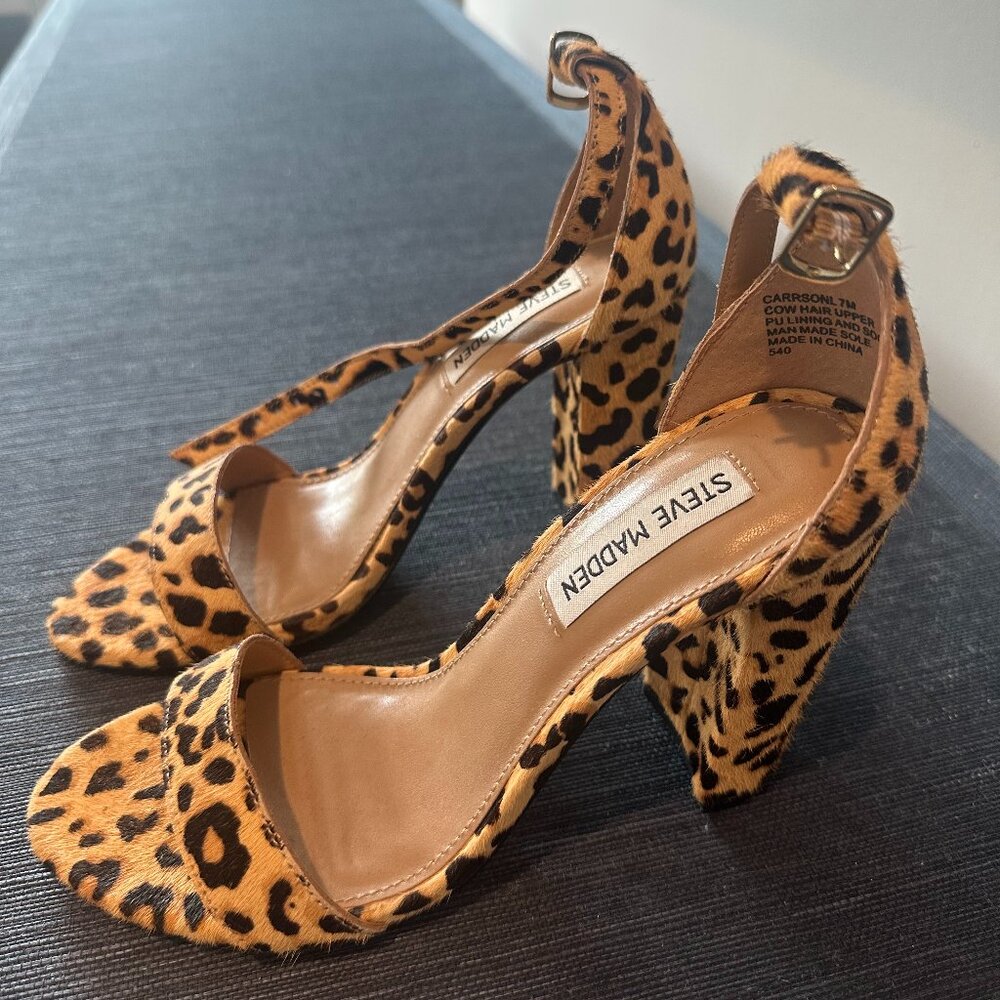Steve Madden Cheetah Print Heels (Size 7) - image 1